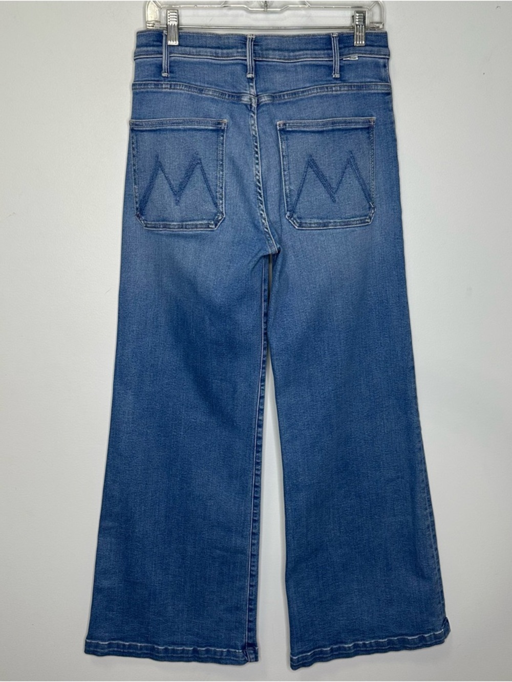 MOTHER Wide Leg Flare Jeans in Light Blue Wash - Picture 6 of 16